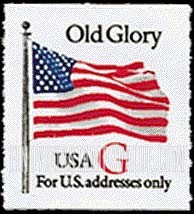FindYourStampsValue: "G" AND FLAG, Coil Stamp