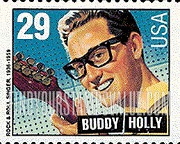 FindYourStampsValue: BUDDY HOLLY - American Music Series, booklet stamp