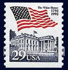 FindYourStampsValue: FLAG OVER THE WHITE HOUSE, Coil Stamp