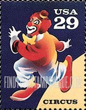 FindYourStampsValue: CIRCUS - Clown