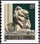 FindYourStampsValue: NEW YORK PUBLIC LIBRARY LION, Self-Adhesive stamp