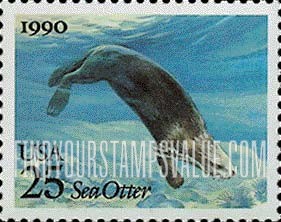 FindYourStampsValue: SEA CREATURES - Sea Otter