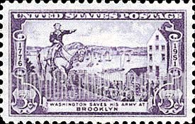 FindYourStampsValue: 175th ANNIVERSARY OF THE BATTLE OF BROOKLYN - Gen.George Washington evacuating Army