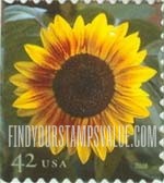 FindYourStampsValue: FLORA - Sunflower, Self-Adhesive Booklet Stamp