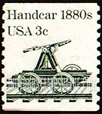 FindYourStampsValue: HANDCAR 1880s - Transportation, Coil Stamp