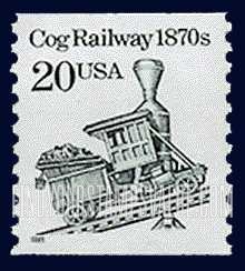 FindYourStampsValue: COG RAILWAY 1870s - Transportation Coil