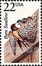 FindYourStampsValue: BARN SWALLOW - North American Wildlife