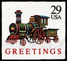 FindYourStampsValue: CHRISTMAS - Locomotive, Self-adhesive Booklet stamp