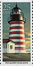 FindYourStampsValue: LIGHTHOUSES - West Quoddy Head, ME, Booklet Stamp