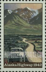 FindYourStampsValue: ALASKA HIGHWAY, 50th ANNIVERSARY