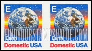 FindYourStampsValue: "E" AND EARTH, Coil Stamp