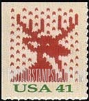 FindYourStampsValue: CHRISTMAS KNITS - Reindeer, Self-Adhesive Booklet Stamp