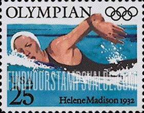 FindYourStampsValue: OLYMPIANS - Helene Madison, 1932