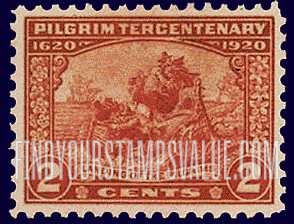FindYourStampsValue: PILGRIM TERCENTENARY - Landing of the Piligrims