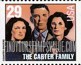 FindYourStampsValue: THE CARTER FAMILY - American Music Series, booklet stamp