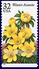 FindYourStampsValue: GARDEN FLOWERS - Winter Aconite, Booklet stamp