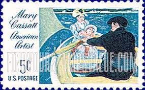 FindYourStampsValue: MARY CASSATT, Painter - The Boating Party