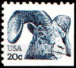FindYourStampsValue: ROCKY MOUNTAIN BIGHORN, booklet stamp