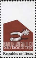FindYourStampsValue: REPUBLIC OF TEXAS, 150th ANNIVERSARY