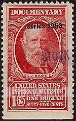 FindYourStampsValue: DOCUMENTARY ISSUE - L.J. Gage