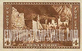 FindYourStampsValue: NATIONAL PARKS - Mesa Verde Park, Special Printing