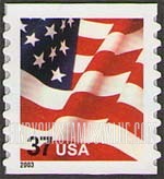 FindYourStampsValue: FLAG, Self-Adhensive Coil Stamp