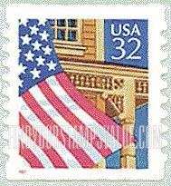 FindYourStampsValue: FLAG OVER PORCH, Self-adhesive Coil stamp