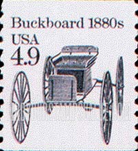 FindYourStampsValue: BUCKBOARD 1880s - Transportation Coil