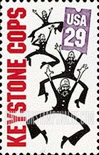 FindYourStampsValue: KEYSTONE COPS - Silent Screen Stars