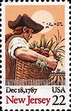 FindYourStampsValue: RATIFICATION OF THE CONSTITUTION BICENTENNIAL - New Jersey