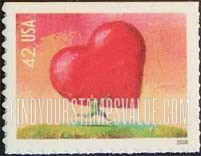 FindYourStampsValue: LOVE - Heart, Self-Adhesive Booklet stamp