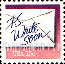FindYourStampsValue: NATIONAL LETTER WRITING WEEK - P.S. Write Soon