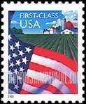 FindYourStampsValue: Flag Over Farm, Self-Adhesive Booklet stamp