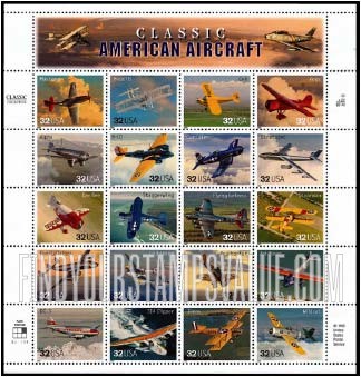 FindYourStampsValue: CLASSIC AMERICAN AIRCRAFT