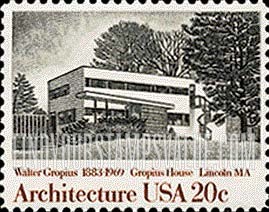 FindYourStampsValue: WALTER GROPIUS, GROPIUS HOUSE - American Architecture