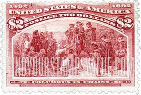 FindYourStampsValue: COLUMBIAN EXPOSITION ISSUE - Columbus in Chains