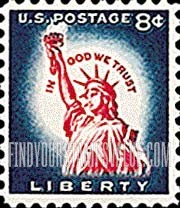 FindYourStampsValue: STATUE OF LIBERTY, Redrawn Design - Liberty Issue