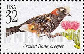 FindYourStampsValue: TROPICAL BIRDS - Crested Honeycreeper