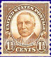 FindYourStampsValue: WARREN G. HARDING, Coil Stamp