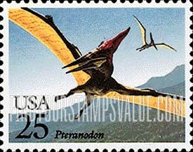 FindYourStampsValue: PTERANODON - Prehistoric Animals