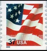 FindYourStampsValue: FLAG, Self-Adhensive Coil Stamp