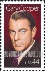 FindYourStampsValue: LEGENDS OF HOLLYWOOD - Gary Cooper, Actor, Self-Adhesive stamp