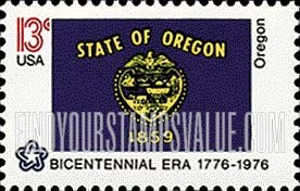 FindYourStampsValue: STATE FLAGS - Oregon