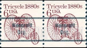 FindYourStampsValue: TRICYCLE 1880s - Transportation Coil