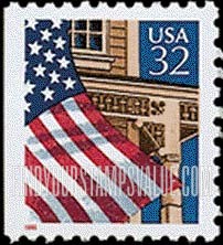 FindYourStampsValue: FLAG OVER PORCH, Booklet stamp