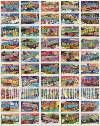 FindYourStampsValue: Greetings from America, Self-Adhesive stamps