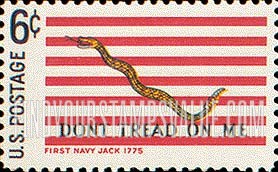 FindYourStampsValue: HISTORIC FLAGS - First Navy Jack, 1775