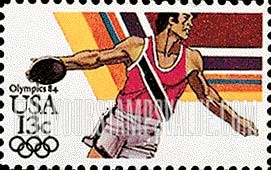 FindYourStampsValue: SUMMER OLYMPICS, LOS ANGELES 1984 - Discus