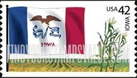 FindYourStampsValue: FLAGS OF OUR NATION - Iowa, Self-Adhesive Coil stamp