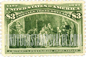 FindYourStampsValue: COLUMBIAN EXPOSITION ISSUE - Columbus describing his Third Voyage